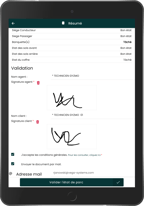 Signature électronique sur tablette